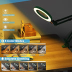 10X Magnifying Glass with Light and Clamp, Real Glass Stand Lighted Magnifier - Image 4