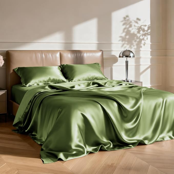 Love's cabin California King Satin Sheet Sets - Image 2