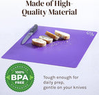 Extra Thick Flexible Plastic Cutting Board Mats, BPA Free, Non-Slip Waffle Back - Image 6