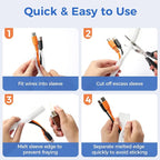 Delamu 10ft - 1/2 inch Cable Sleeve Cord Protector from Pets No Chew, - Image 9