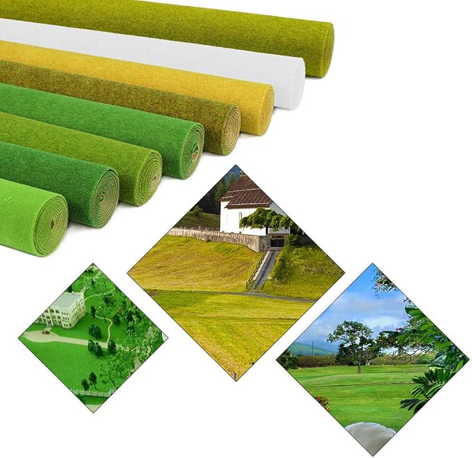 CP103 Artificial Model Grass Mat Trains Green Yellow 40x100cm or 15.7''x 39'' - Image 8