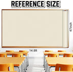 Inkspire Creme Bulletin Board Paper Roll, 14.8FTx47IN Large Reusable Waterproof - Image 2