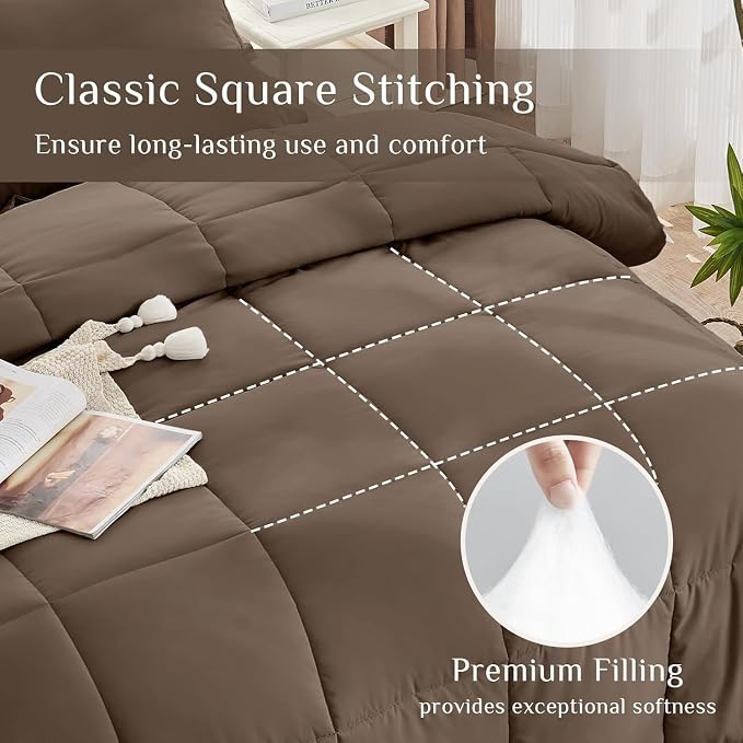 JOLLYVOGUE King Comforter Set, Ultra-Soft Bed in a Bag King Size 7 Pieces - Image 3