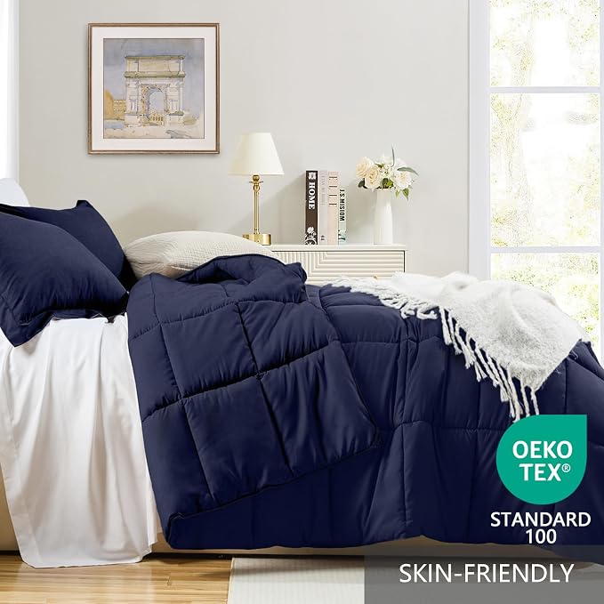 Homelike Moment Queen Comforter Set, Soft Down Alternative Bedding Set - Image 3