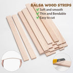 Balsa Wood Sticks, Balsa Wood Strips 1/4" × 1" × 12", Wooden Sticks - Image 4