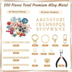 BESARME 230Pcs Keychain Making Kit - Image 2