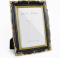 Cuspin 5x7 Picture Frame Black and Gold Frames, Vintage Ornate Textured by Cuspin