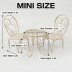 6 PCS Dollhouse Miniature Bistro Table & Chairs Set - Image 8