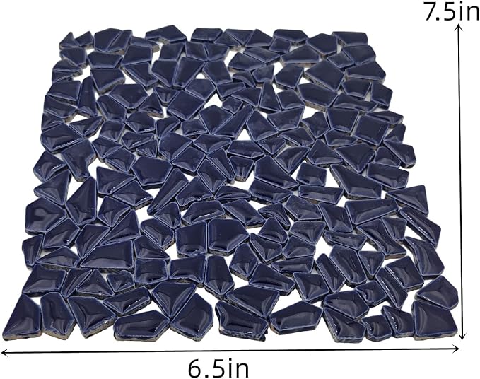 200g Ceramic Mosaic Tiles for Crafts, Irregular Stained Ceramic 0.2"x0.8" - Image 4