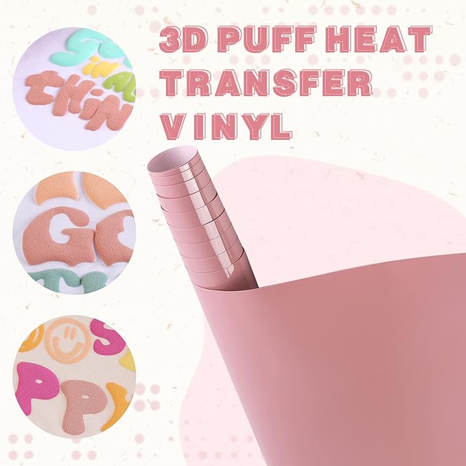 Tintnut Dusty Rose Pink Puff Heat Transfer Vinyl Roll, easy cut & weed - Image 3