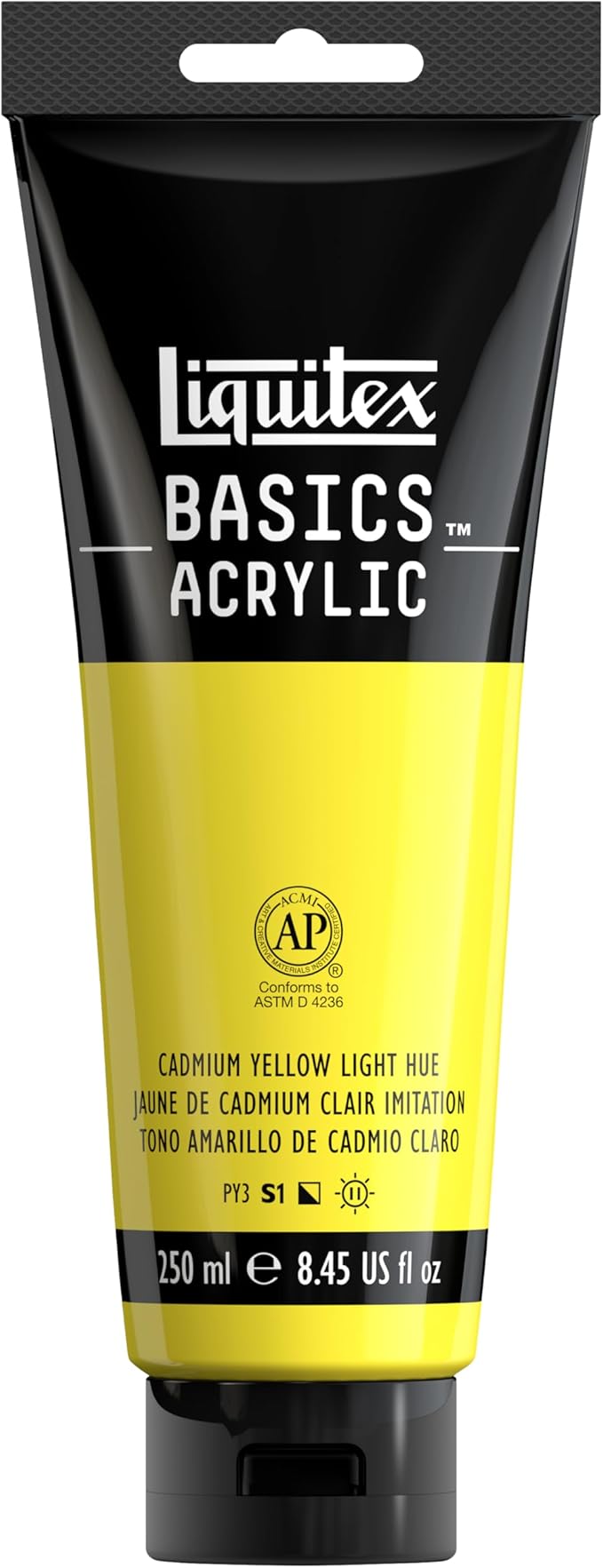 Liquitex BASICS Acrylic Paint, 250ml Tube, Cadmium Yellow Light Hue by Liquitex