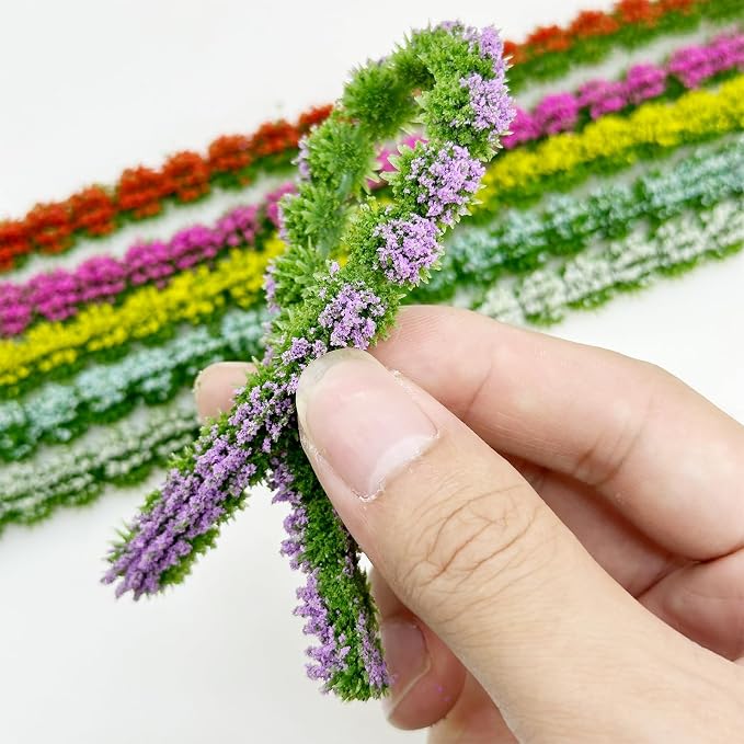 Woohome 12 PCS Flower Cluster Model, Static Grass Model Grass Tufts Set - Image 4