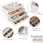 Bfttlity Acrylic Rock Display Case, 72 Grids Rock Collection Box - Image 3
