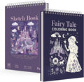 Fuxi Coloring Books for Ages 8-12 Girls, 50 Sheets Blank Paper Drawing Pad + 50 by SketchBook