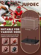 JupDec Football Display Case Full Size, Acrylic Clear Box - Image 4