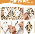 Neworkg 600 PCS 2" Diamond 60 Degrees Piecing Paper Templates, Quilting - Image 4