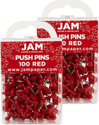 JAM PAPER Colorful Push Pins by JAMPaper