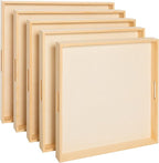 Wooden Nested Serving Trays – Unfinished Square Trays by CreativeHobbies