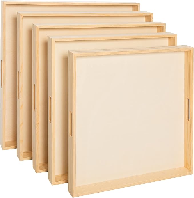 Wooden Nested Serving Trays – Unfinished Square Trays by CreativeHobbies