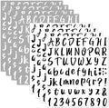 Outus 576 Pcs 8 Sheets Letters Stickers Vinyl Alphabet Number Decals Back to by Outus