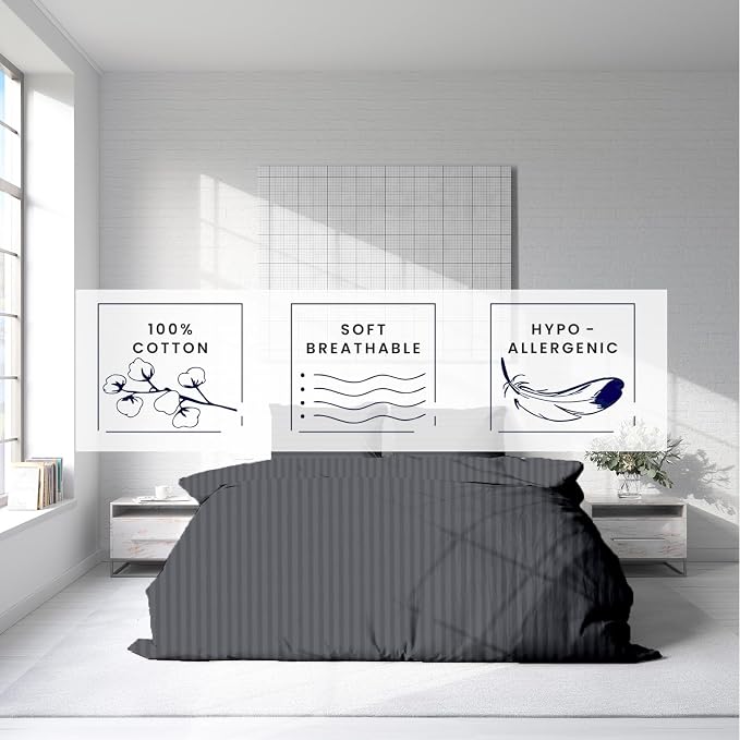 Kotton Culture 1 Pc King Size Duvet Cover Only -100% Egyptian Cotton 600 Thread - Image 5