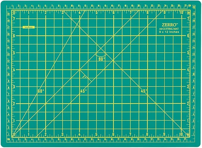 ZERRO Cutting Mat 12" x 9" Self Healing Rotary Cutting Mat A4 | Double-Sided by ZERRO