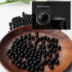 500pcs Black 8mm Pearl Beads - Image 2