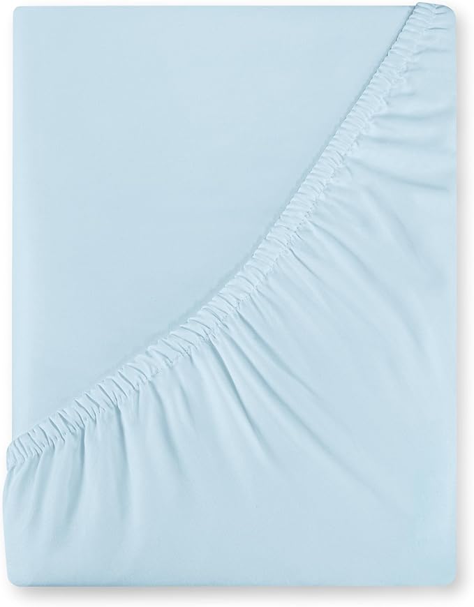 Royale Linen 400 Thread Count 100% American Grown Cotton Fitted Sheet Twin Size by ROYALELINENS