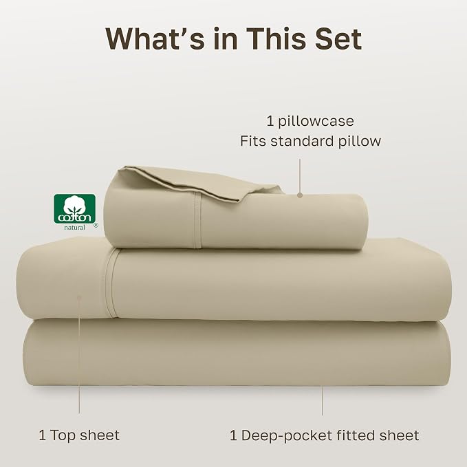 California Design Den Soft 100% Cotton Bed Sheets Twin XL Set, 400 Thread Count - Image 4