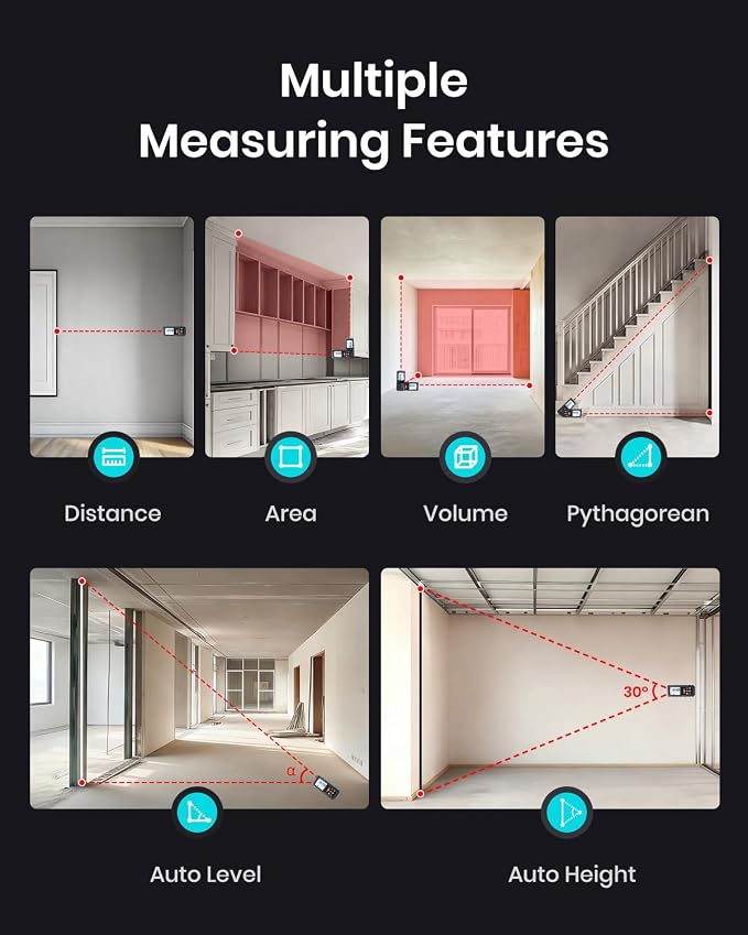 Laser Measure Device, MiLESEEY 229ft Digital Laser Tape Measure - Image 9