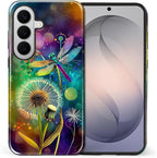 for Samsung Galaxy S26+ Case, Dragonfly Dandelion Colorful Pattern Glossy 2 in - Image 2