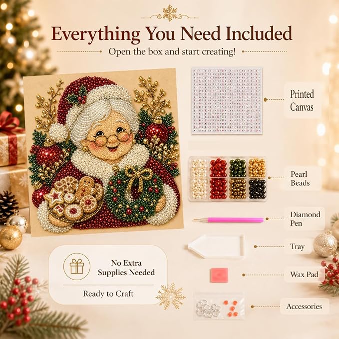 DIY Christmas Pearl Diamond Painting Art Kit - Image 3
