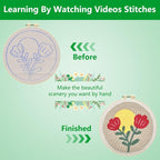 Enkor Punch Needle Kit Adults Beginner, Needle Punch Embroidery Kits Beginners - Image 3