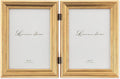 Lawrence Frames 5x7 Hinged Double Sutter Burnished Gold Picture Frame by LawrenceFrames