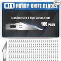 DIYSELF 100 PCS Exacto Knife Blades, SK5 Carbon Steel #11 Exacto Blades Refill by DIYSELF