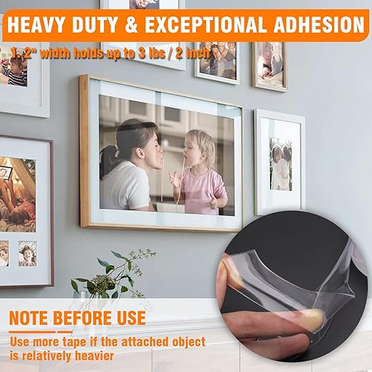 ANLOKE Double Sided Tape Heavy Duty 2 Pack, 1.2 Inch x 400 Inch ，Extra Large - Image 4