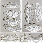 Crown Baroque Style Ornament Silicone Molds 5-count Art Decor Filigree - Image 2