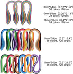 Paper Quilling Kit for Beginners & Adults, 1860 Paper Strips in 3 Sizes - Image 3