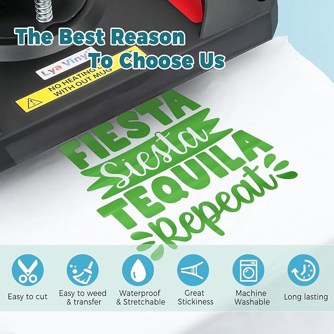 Green Heat Transfer Vinyl 12" x 10ft Green Iron On Vinyl - Image 4