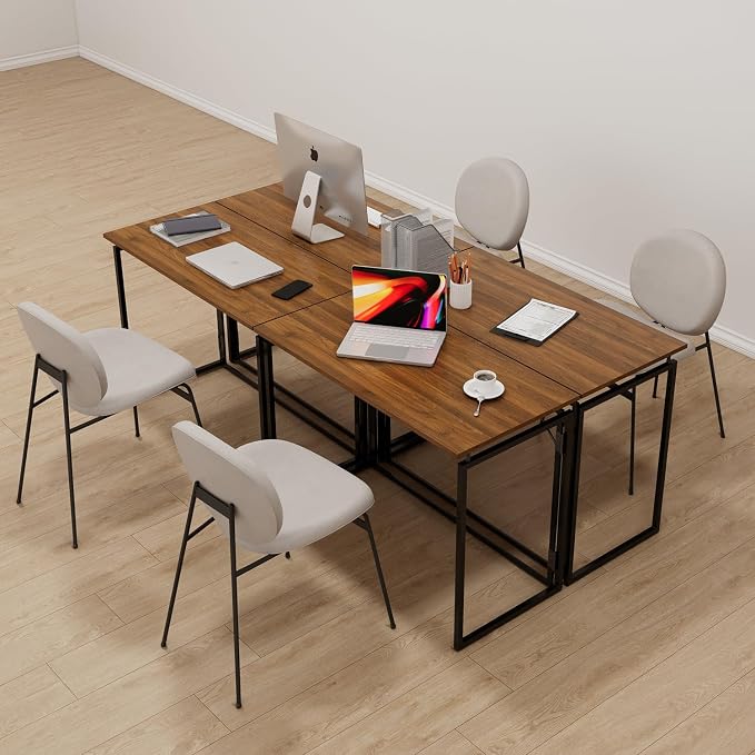 alawooder 39.4" Folding Desk: No Assembly, Wood Top - Image 9