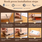 JUPEAN 45 Pcs Book Binding Kits, Bookbinding Kit Large Book Press 14.76”x11.42” - Image 4