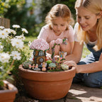 Miniature 8 Pcs Mini Garden Furniture, Fairy Garden Accessories Kit, Resin - Image 4