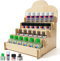 Paint Stand Compatible with Tamiya, Wooden | 4 Tier Paint Stand Rack, Model Kit by Unknown