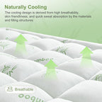 Full Size Mattress Topper Viscose Derived from Bamboo, Soft Thick Pillow Top - Image 3