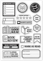 GLOBLELAND Book Reading Label Clear Stamps Mini Art Label Silicone Clear Stamp - Image 8