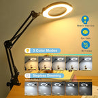 12X Magnifying Glass with Light and Stand, Upgrade Real Glass Magnifying lamp - Image 2