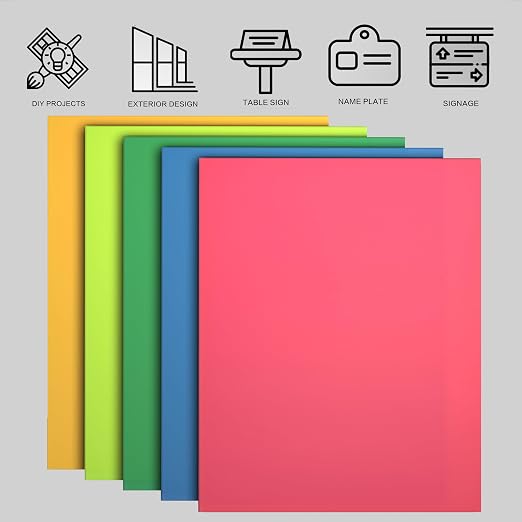 TOEPODO 2 Pack 1/8 Fluorescent Neon Cast Acrylic Sheets, Glow in Dark - Image 6