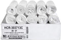 Aluf Plastics HCR-303713C High Density Star Sealed Coreless Roll Bags, 30 gal, Polyethylene, 30" x 37", Clear (Pack of 500)