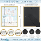 Icona Bay 8x10 Picture Frames, 6 Pack, Contemporary, Inspirations | These Icona - Image 3