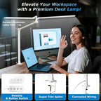 Airlonv LED Desk Lamp, Double Swing Arm Wide Lighting Area Desk Lamps - Image 4